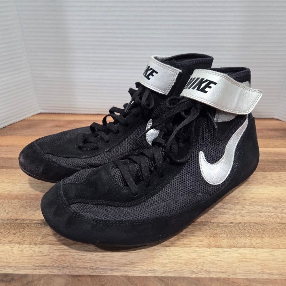 Nike Speedsweep VII Wrestling Shoes Men's 10.5 Black Metallic Silver Mat